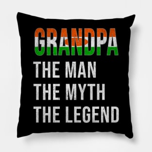 Grand Father Nigerien Grandpa The Man The Myth The Legend - Gift for Nigerien Dad With Roots From  Niger Pillow