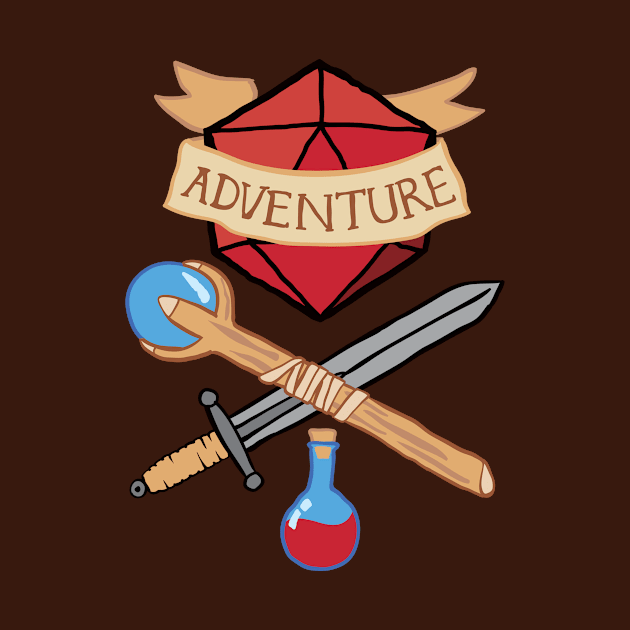 Adventure D&D Tshirt by Natural 20 Shirts