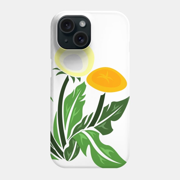 Indigenous Dandelion (Dodoshaabo-jiibik) Phone Case by KendraHowland.Art.Scroll