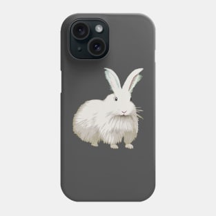 Fluffy Dwarf Angora Rabbit as a Vintage Pet Furry and Cute Bunny Animal Phone Case