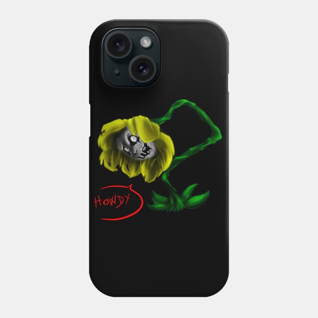 Flowey - Howdy! Phone Case by Trannes