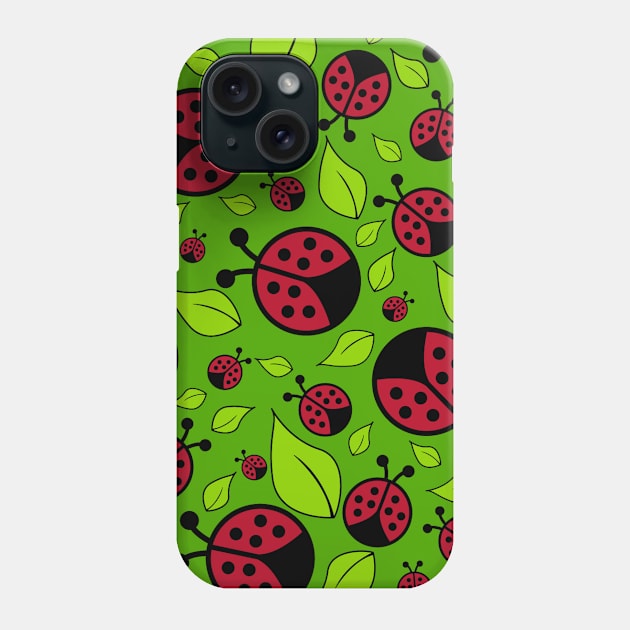 Cartoon Ladybird - Ladybug Pattern Phone Case by markmurphycreative