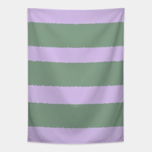 Wide Purple and Green Stripes Tapestry