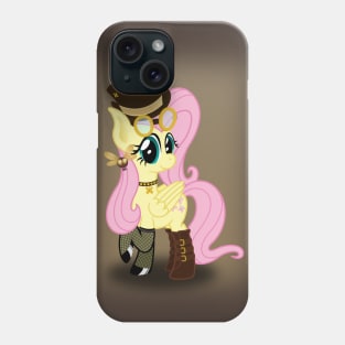 Steampunk Fluttershy (with background) Phone Case