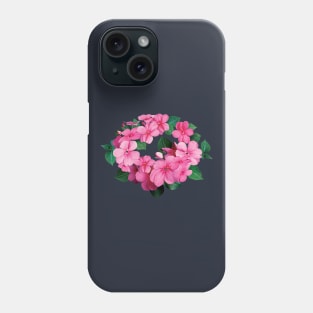 Impatiens - Circle of Pink Impatiens Phone Case