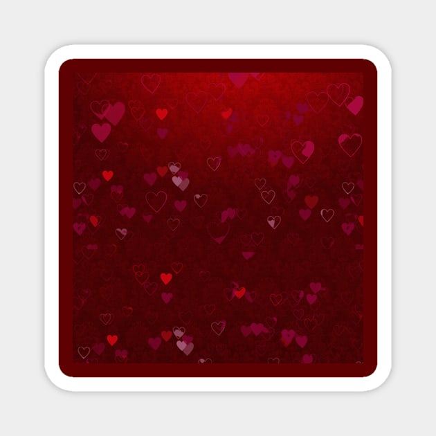 Falling hearts Magnet by Anne Seltmann Design