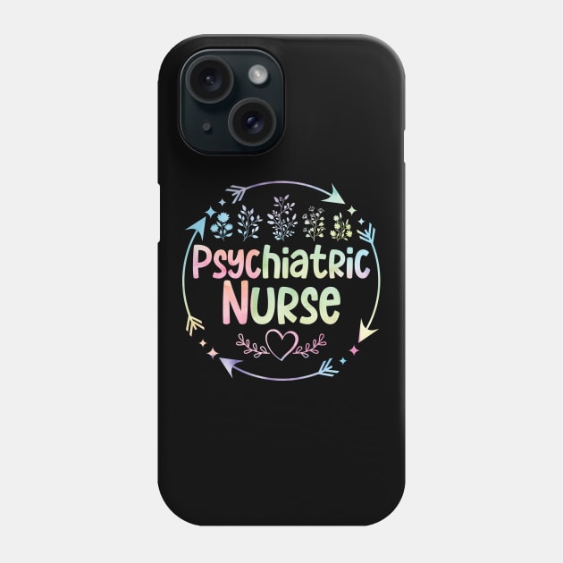 Psychiatric Nurse cute floral watercolor Phone Case by ARTBYHM