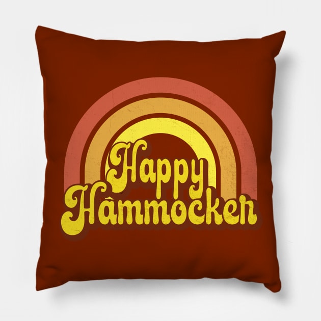 Happy Hammocker Pillow by Jitterfly