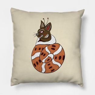 Medieval Snail Cat Pillow