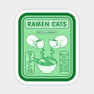 Ramen cats retro vintage japanese style Magnet