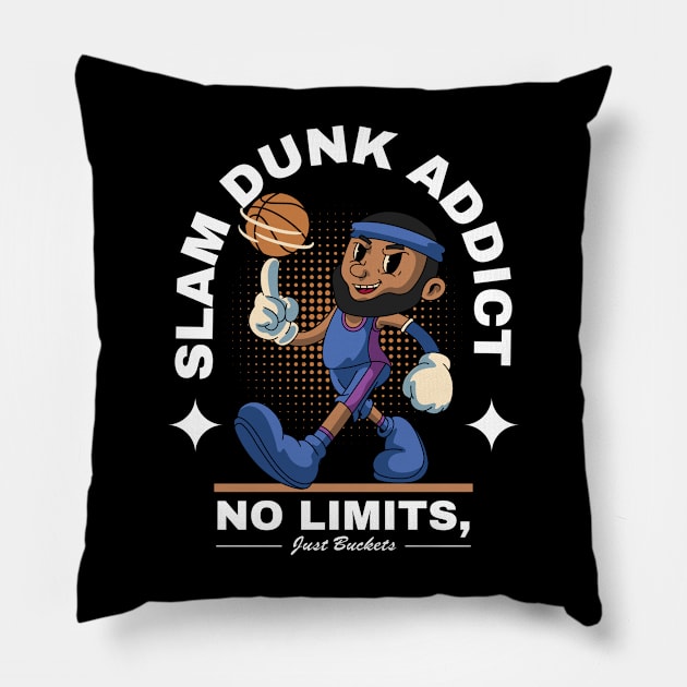 Slam Dunk Addict Pillow by milatees