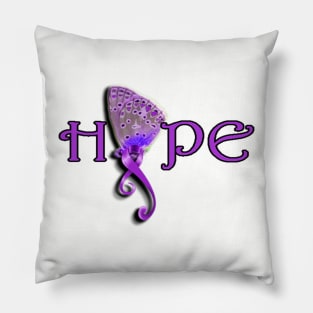 Purple Ribbon Cure Lupus Awareness Butterfly Hope Gifts Pillow