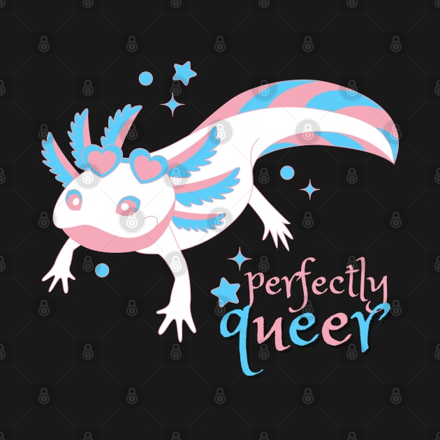 Trans Pride Axolotl by Nerd Trinkets