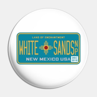 White Sands National Park license plate Pin