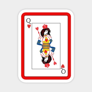 Queen Of Hearts Playing Card Magnet