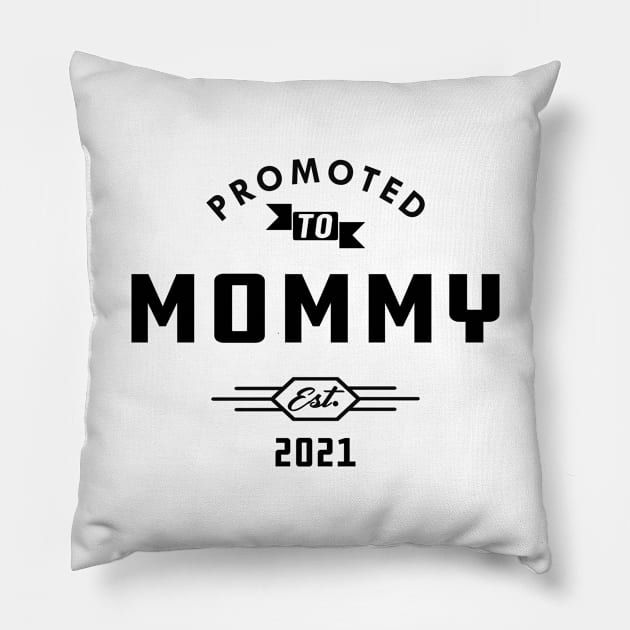 New Mommy - Promoted to mommy est. 2021 Pillow by KC Happy Shop