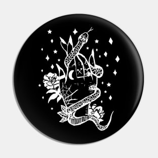 Witchy Snake Hand Goth Punk Alternative Art Pin