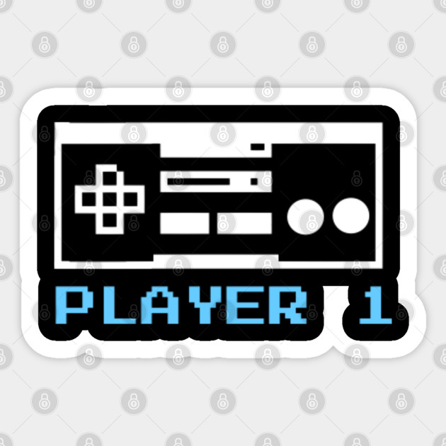 8 BIT PLAYER 1 COUPLE Sticker - Couple - Sticker