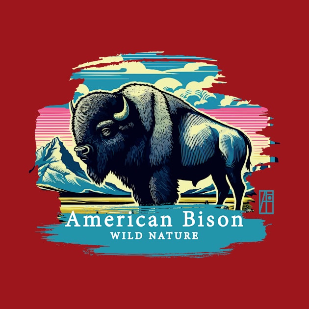 American Bison - WILD NATURE - BISON -9 by ArtProjectShop