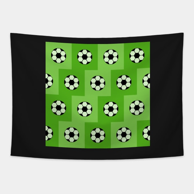 Football green pattern Tapestry by olgart