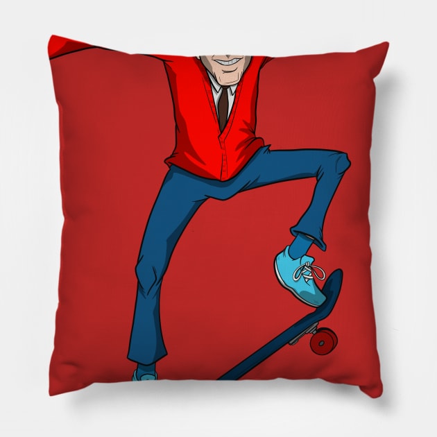 Shred Rogers Pillow by ArtOfJHammond