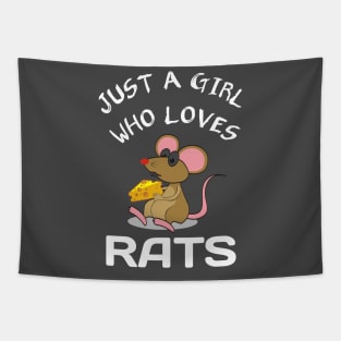 Just A Girl Who Loves Rats Owner Lover Tapestry