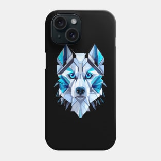 Cute Alaskan Husky Minimal Geometric Artwork Phone Case