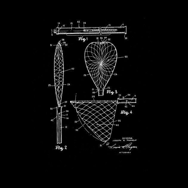 Fishing Net Vintage Patent Drawing by TheYoungDesigns