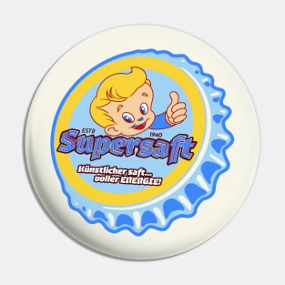 Retro Vintage Supersaft Soda Bottlecap Pin