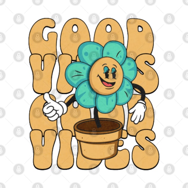 good vibes smily flower by YuriArt