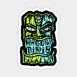 Kreepy Tikis logo Green Aqua Magnet