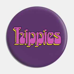 Hippies 70s Retro Logo Tee Pin