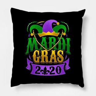 Mardi Gras 2020 Fleur de Lis Beads Souvenir Pillow