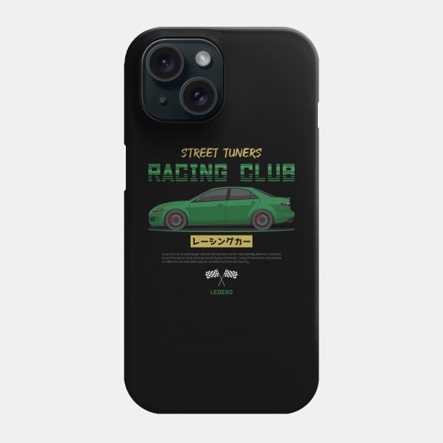Tuner Green 6 MPS JDM Phone Case by GoldenTuners