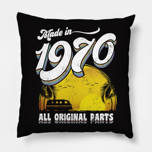 Made in 1970 All Original Parts Pillow by KsuAnn