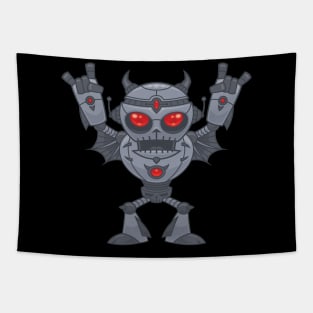 Metalhead - Heavy Metal Robot Devil Tapestry