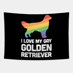 Golden Retriever - Funny Gay Dog LGBT Pride Tapestry