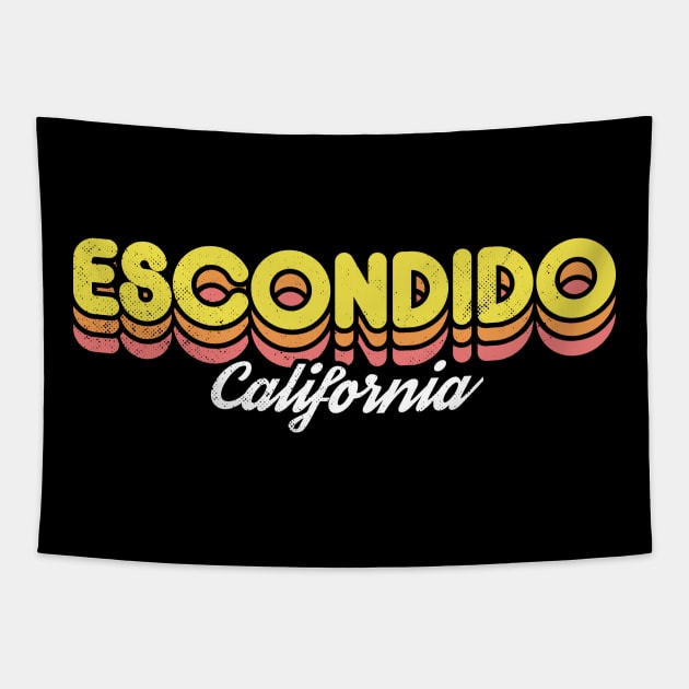 Retro Escondido California Tapestry by rojakdesigns