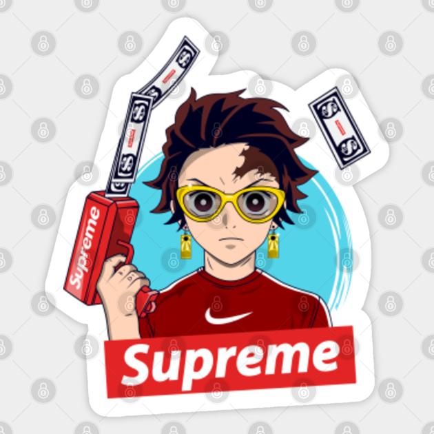 anime supreme sticker