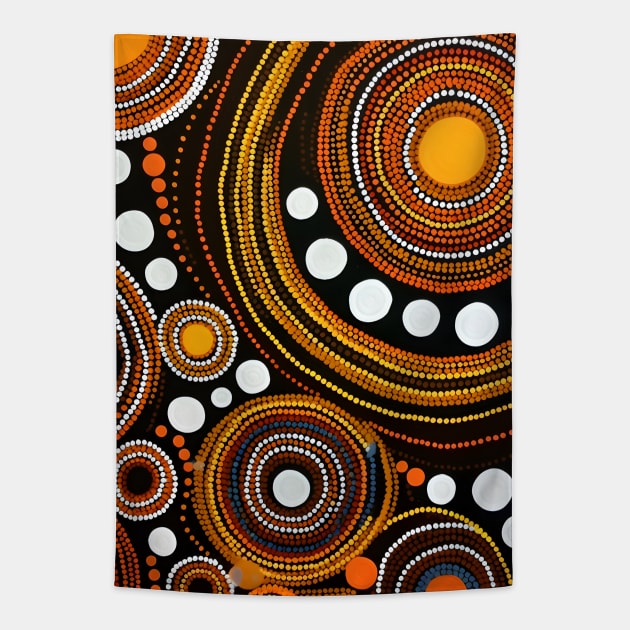 Explore the Cultural Depth: Australian Aboriginal Art and Unique Visual Traditions Tapestry by insaneLEDP