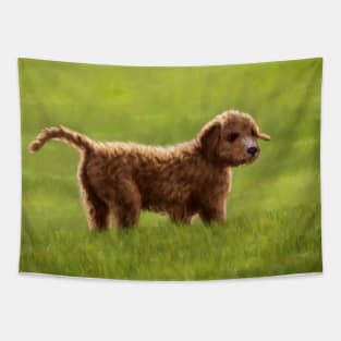 A Cockapoo Puppy (Named Sunny) Tapestry