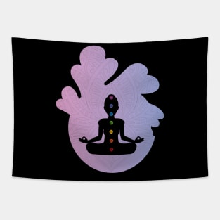 Chakras Aligned Meditation Tapestry