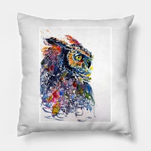 Cutebig horned owl Pillow