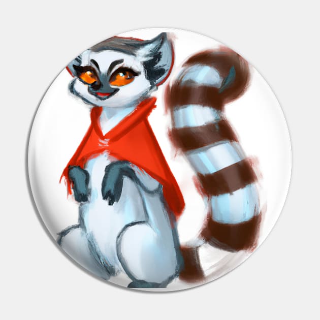 Cute Lemur Drawing Pin by Play Zoo