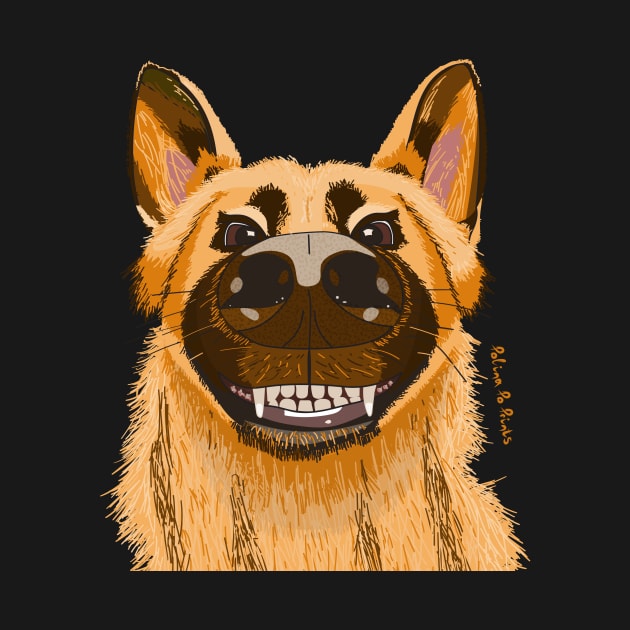 Smiley Dog. German Shepherd. by PolinaPo