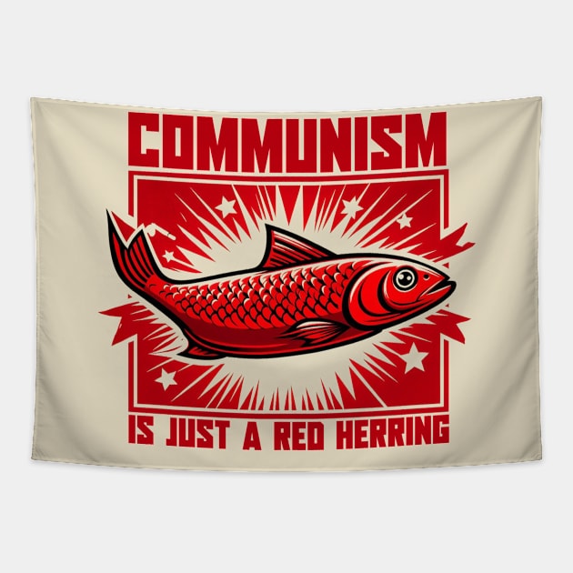 Red Herring Tapestry by JennyPool