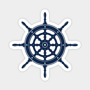 Nautical rudder / Navy blue Magnet