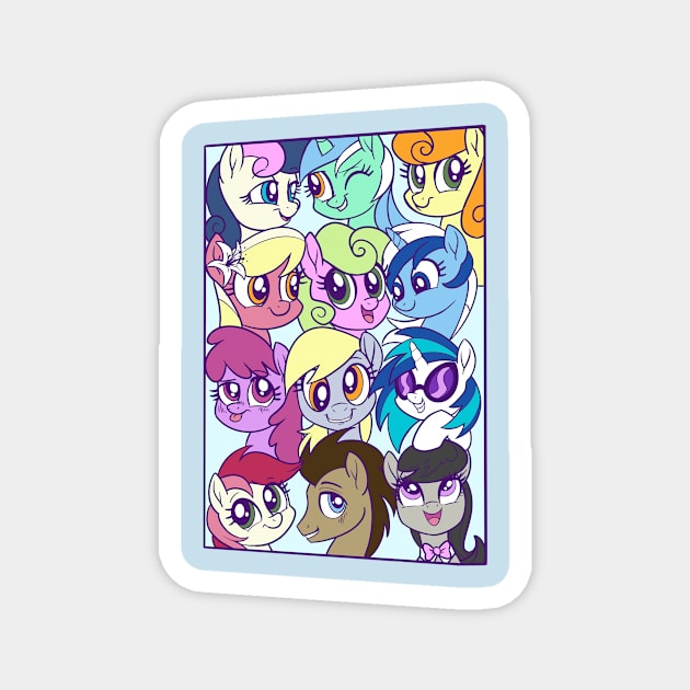 Background Ponies Magnet by SophieScruggs