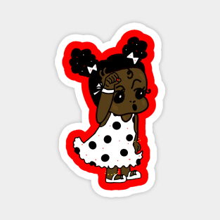 Black girl power Raised fist Magnet