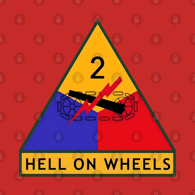 2nd Armored Division - Hell on Wheels Patch by Desert Owl Designs